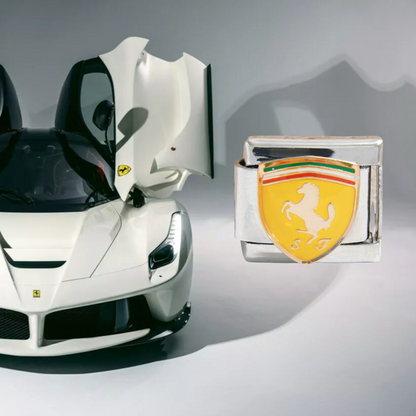 ITALIAN CHARMS CON EMBLEMAS DE CARROS DE LUJO