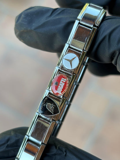 ITALIAN CHARM CON EMBLEMAS DE CARROS DE LUJO