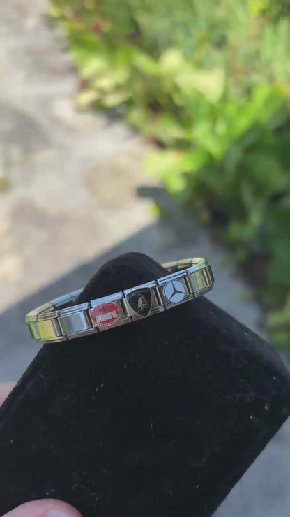 ITALIAN CHARM CON EMBLEMAS DE CARROS DE LUJO